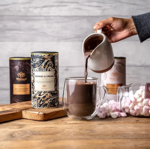 Cookies and cream flavour hot chocolate