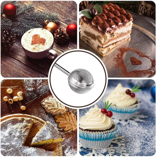 Icing sugar dusting shaker ball