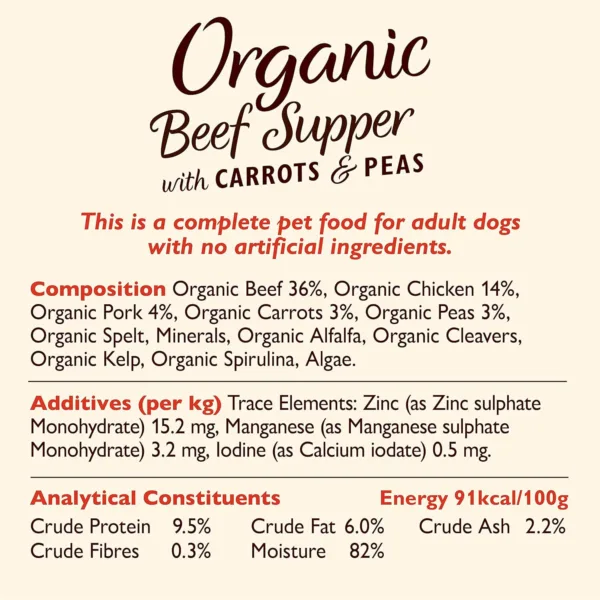 Lily's kitchen natural adult dog food beef supper11 x 150g