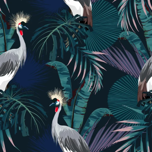 Tropics at night custom splashback - for kitchen & bathroom