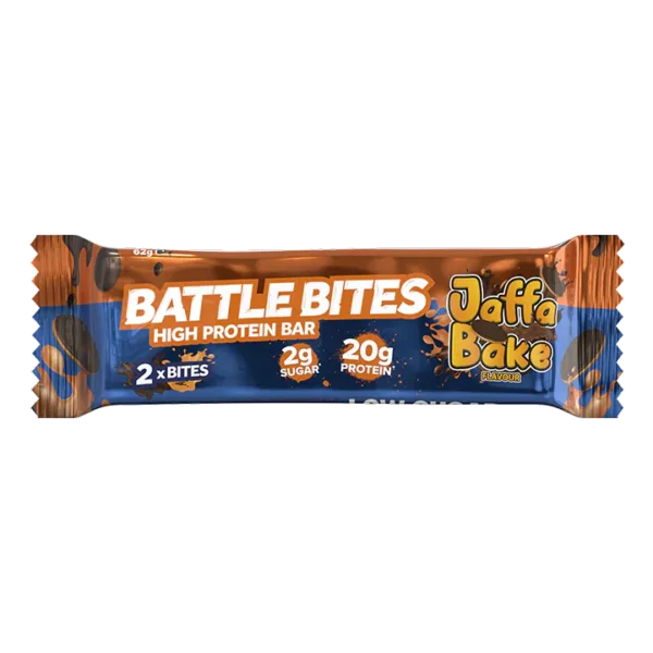 Battle bites jaffa bake protein bars - 12 pack