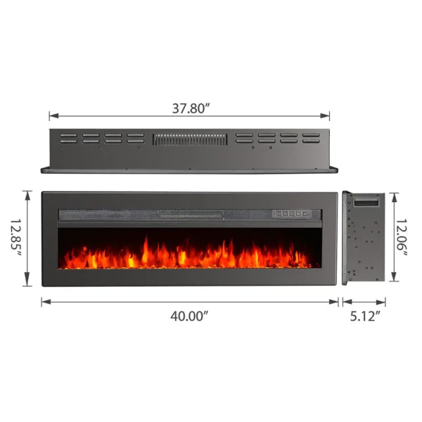 40 inch wall mounted/freestanding electric fireplace