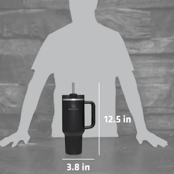 Stanley quencher 40oz black h2. 0 flowstate insulated tumbler