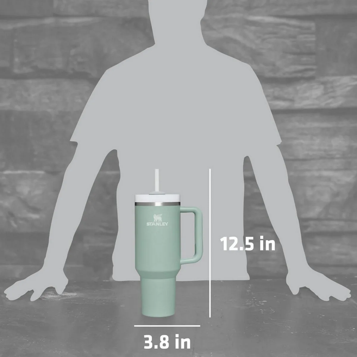 Stanley quencher 40oz eucalyptus h2. 0 flowstate insulated tumbler Stanley quencher 40oz eucalyptus h2. 0 flowstate insulated tumbler