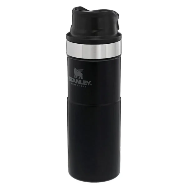 Stanley Matt Black Trigger Action Travel Mug 0.47L