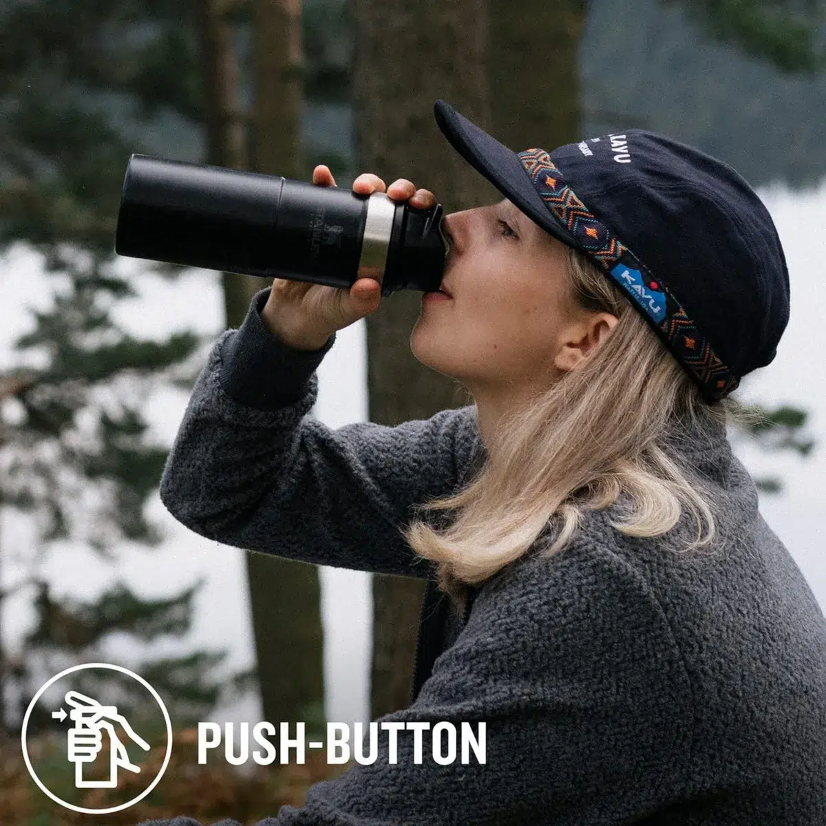 Stanley matt black trigger action travel mug 0. 47l Stanley matt black trigger action travel mug 0. 47l