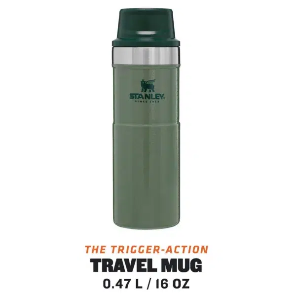 Stanley green trigger action travel mug 0. 47l