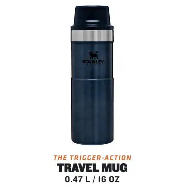 Stanley Blue Trigger Action Travel Mug 0.47L