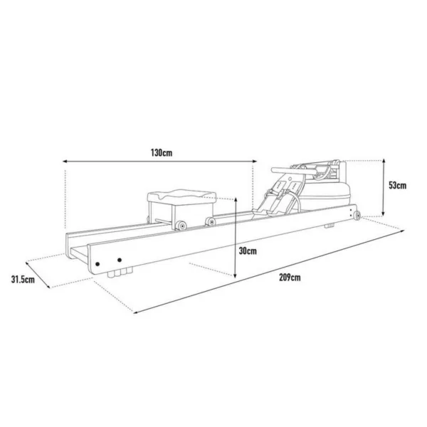 Waterrower original series cherry wood rowing machine