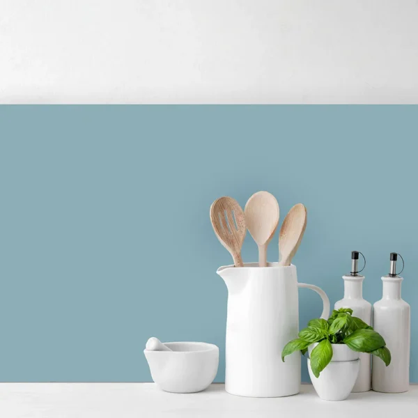 Matt Baby Blue Custom Splashback- For Kitchen & Bathroom