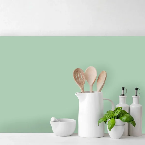 Matt Mint Green Custom Splashback- For Kitchen & Bathroom