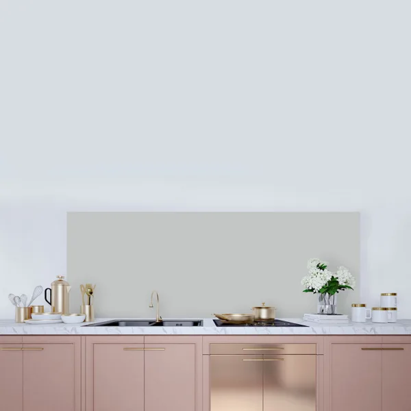 Matt pearl grey custom splashback- for kitchen & bathroom