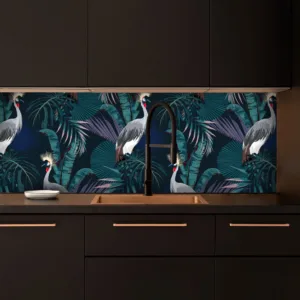 Tropics at night custom splashback - for kitchen & bathroom
