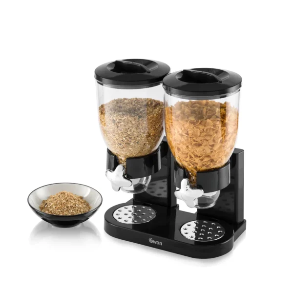 3.5L Double Cereal Dispenser Black