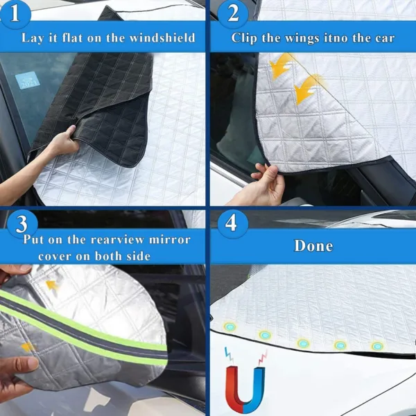 Car Windscreen Cover With Mirror Covers Absolute Home