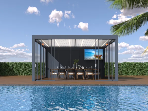 Bioclimatic pergola 6 x 4m free standing | t7