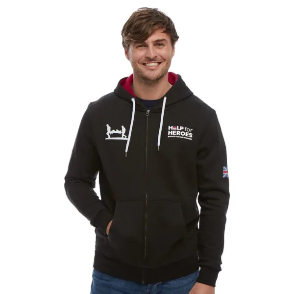 Help for heroes heritage zipped hoodie, black