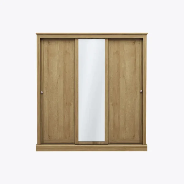 Devon 3 Door Sliding Wardrobe Oak