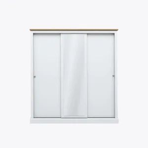 Devon 3 door sliding wardrobe white