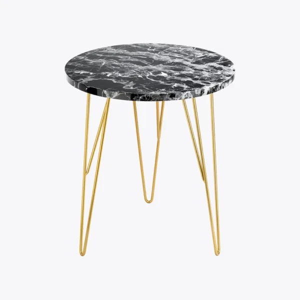 Fusion Lamp Table Black Marble