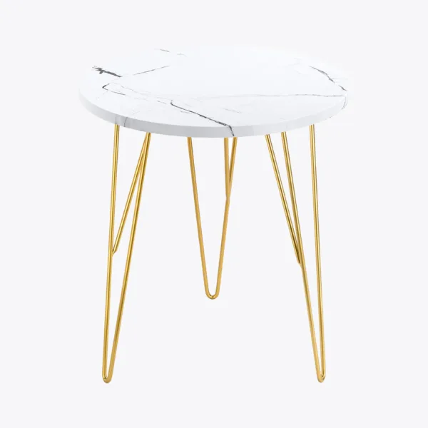 Fusion Lamp Table White Marble