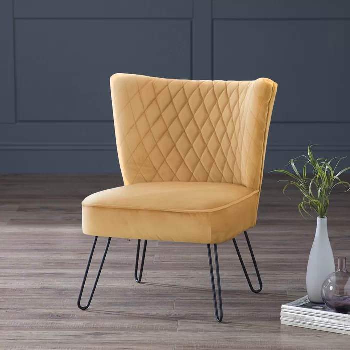 Liesel velvet slipper chair