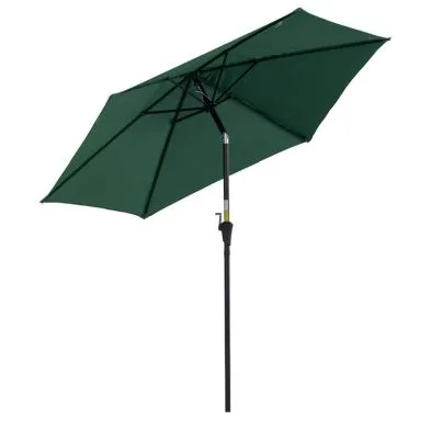 Outsunny 2.7M Garden Parasol Umbrella With Tilt And Crank