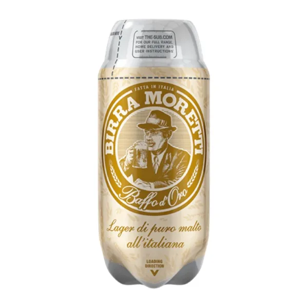 Birra moretti 2l sub keg, pub beer on tap at home