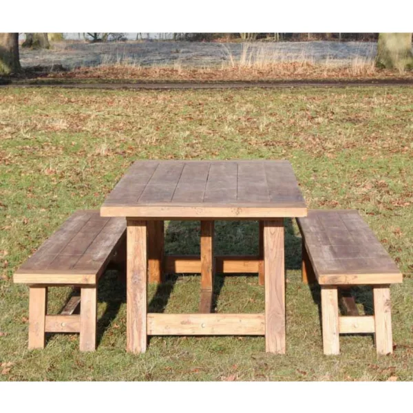 Lombok teak garden bench set