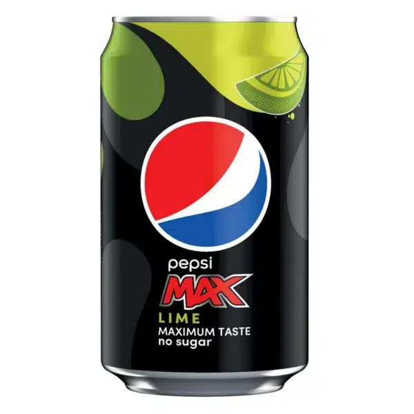 Pepsi Max Lime, 330ml Can, Pack of 24