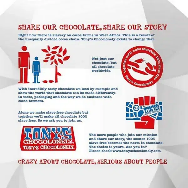 Tony's chocolonely milk chocolate bar - 180g