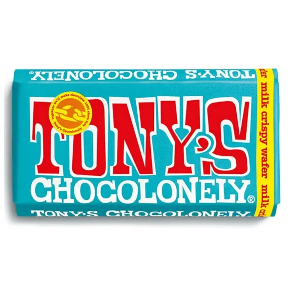 Tony's Chocolonely Milk Crispy Wafer Chocolate Bar - 180g