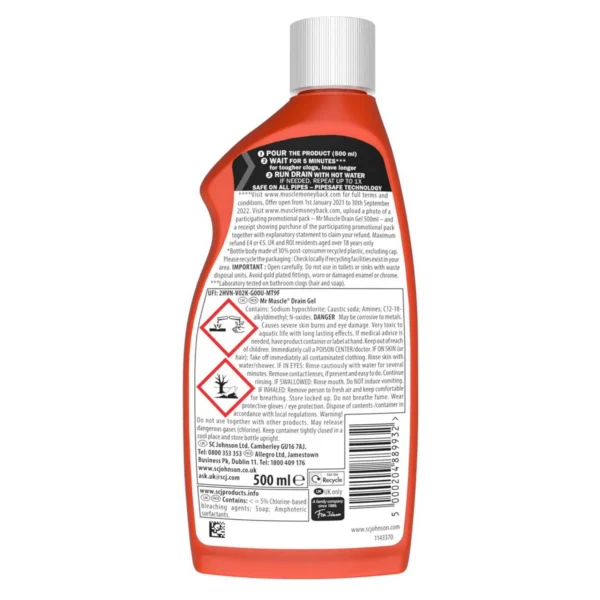 Mr Muscle Drain Unblocker Gel x 2