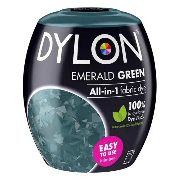 Dylon washing machine fabric dye pod, emerald green