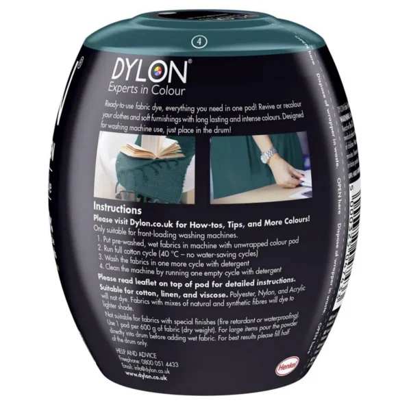 DYLON Washing Machine Fabric Dye Pod, Emerald Green