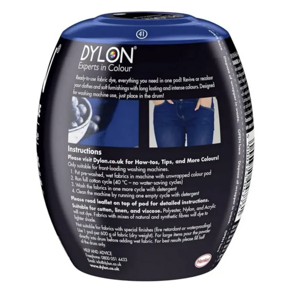 DYLON Washing Machine Fabric Dye Pod, Jeans Blue