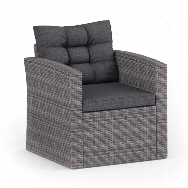 5 piece garden corner sofa set, grey