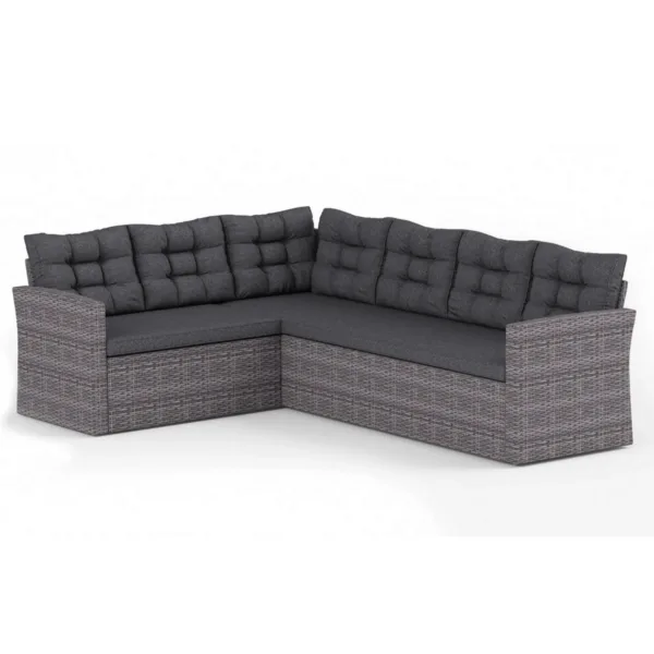 5 piece garden corner sofa set, grey