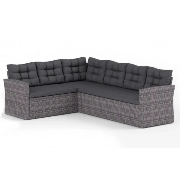 5 Piece Garden Corner Sofa Set, Grey