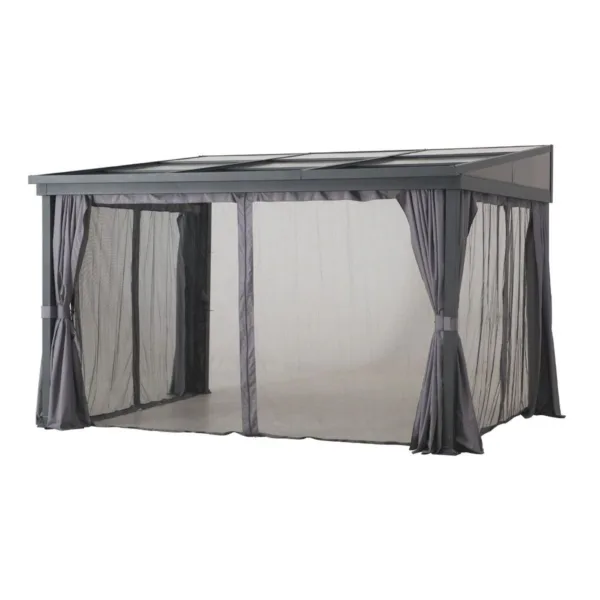 Replacement curtains and mosquito nets for wall mounted gazebo 3mx3. 65m