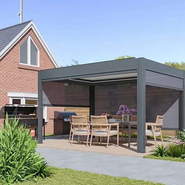 Solar Eclipse Gazebo 4m x 3m | Grey/White