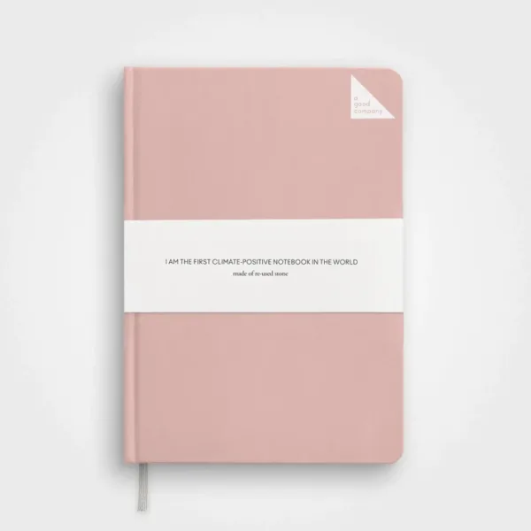 Hardcover Stone Paper A5 Notebook, Dusty Pink