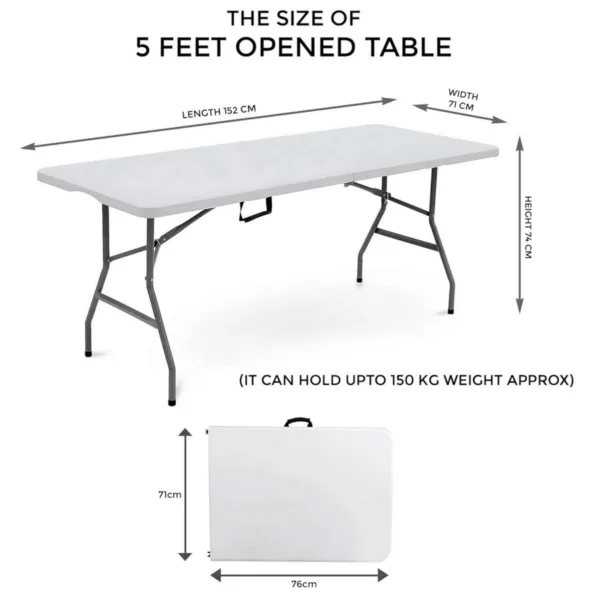 Denny international® outdoor folding table (5ft)