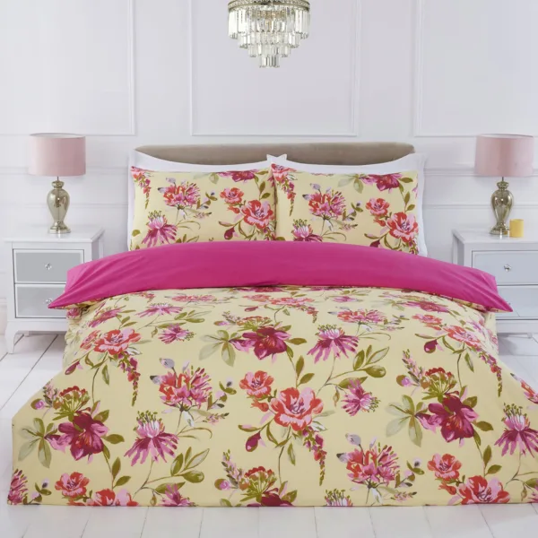 Lara lemon bright floral duvet set - all sizes - image 3