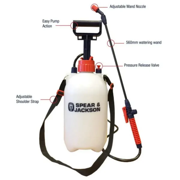 Spear & Jackson 5 Litre Pump Action Pressure Sprayer