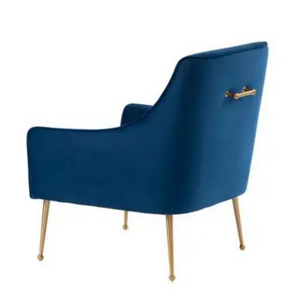 Mason lounge chair - navy blue – brushed gold legs