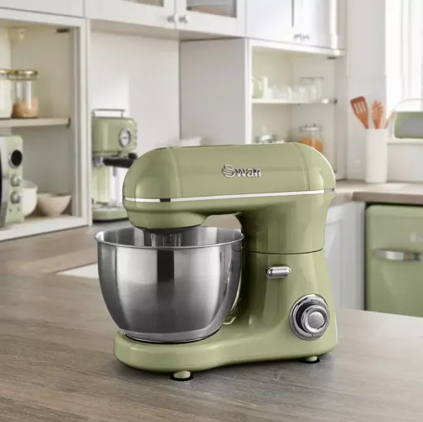 Swan 800w retro stand mixer, green