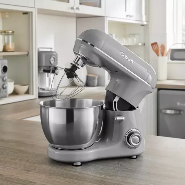 Swan 800w retro stand mixer, grey