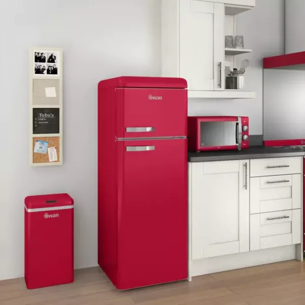 Swan top mounted retro fridge freezer