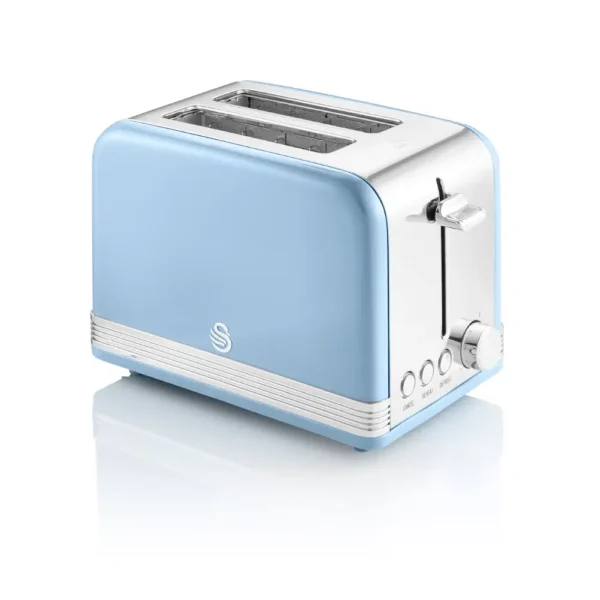 Swan 2 Slice Retro Toaster, Blue